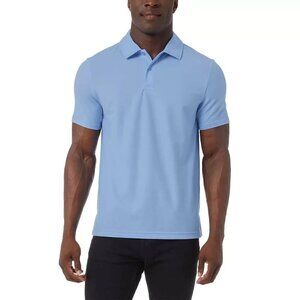 NEW 32 Degrees Cool Men's L Light Blue Polo Shirt 100% Polyester Lightweight